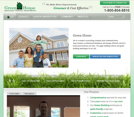 Portfolio: GreenHouseHomeImprovements.com