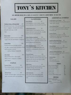 Menu updated - May 2024