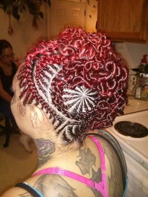 This design was made under 5 hours! Call Brandy now at 719-493-7238 to get your braids done now!