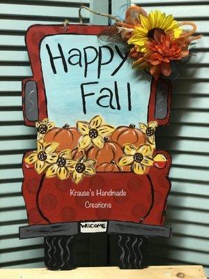 Fall wooden door hanger price:20.00