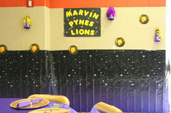 Marvin Pynes School Reunion Banquet  De Kalb, Texas Wall decor for Graduations, Banquets provided by Something Unexpected Event Planning.