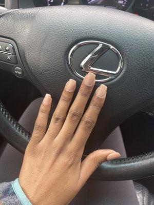 Nude gel Nails by Mimi