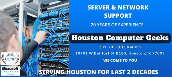 SERVER & NETWORKING SUPPORT / SERVICES FOR HOME AND OFFICE BUSINESS