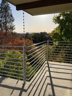 Mid century modern design railing transition