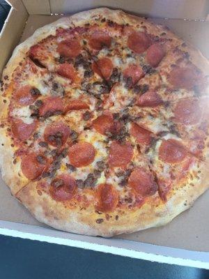 Large thick crust beef pepperoni