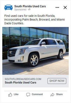 South Florida Used Cars; Palm Beach, Broward and Miami Dade Counties