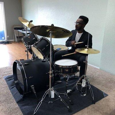 Jeromiah St Louis Playing the Drums