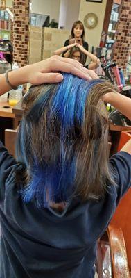 Going wild with blue highlights