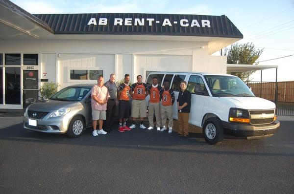 AB Rent A Car Inc. Is a proud sponsor of the West Mesquite High School Football team !!!