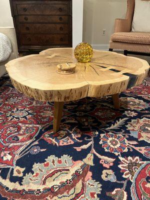 3" Red Oak Cookie Coffee Table