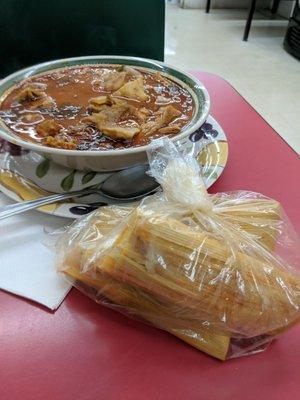 Tamales and menudo!