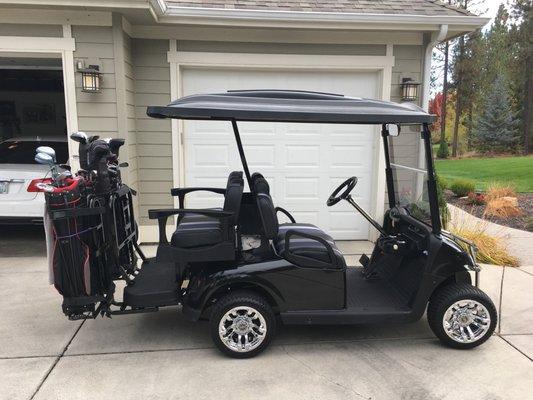 Custom 4 passenger , four golf bag cart