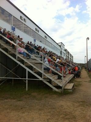 Front stretch stands