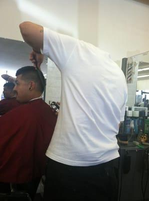 The headless barber, Mike!