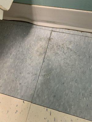 Floor next to sink