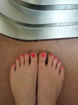 Pretty pink toes!