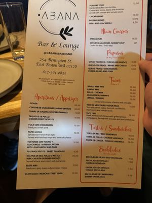 Menu front