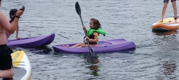 Even kids can kayak.