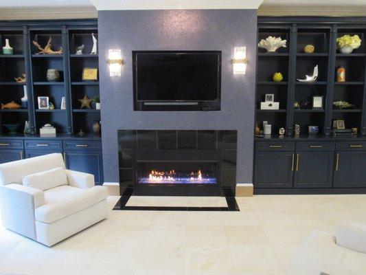 After -  Fireplace cabinetry
 Local owned and crafted on HHI