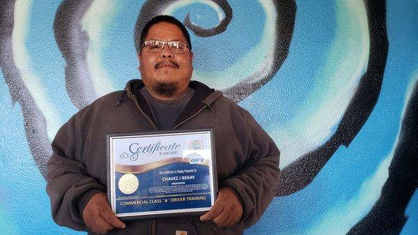 Proud NNCT Class A CDL Graduate!