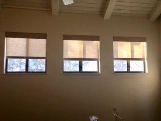 Given the height of these windows, a remote was needed for ease in raising and lowering.