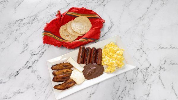 Traditional guatemalan breakfast