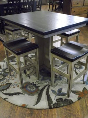 Yes, we sell area rugs! And less formal furniture like this space-saving dinette!