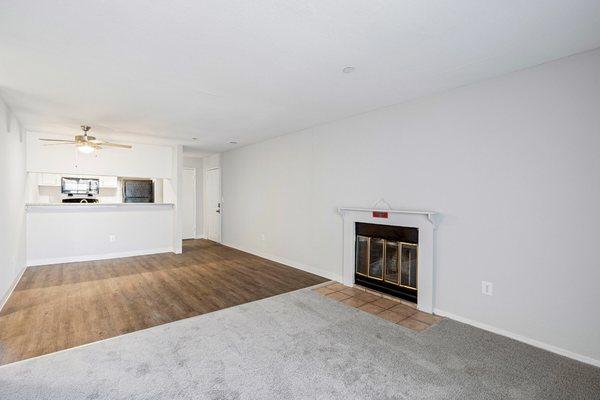 Vacant Kitchen and Living Area