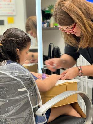 My Little Bee Salon For Kids  Service included in the haircut for girls