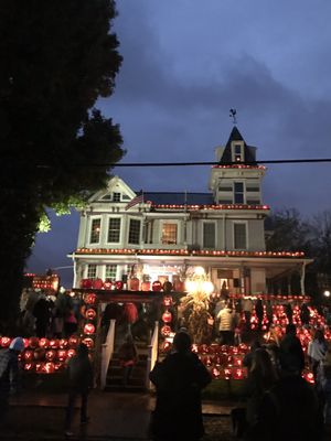 Pumpkin House on Halloween Night