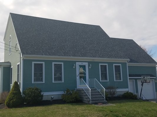 Roof on sweet cape and garage