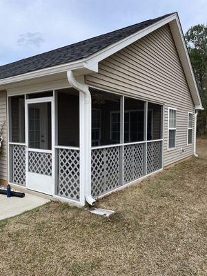 Re-screened porch