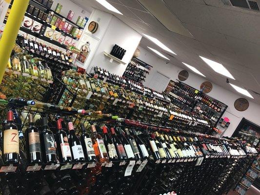 Wide selection of wine