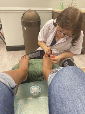 Getting my Basic Pedicure