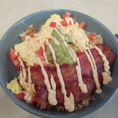 Spicy Egg Hash Brown Bowl