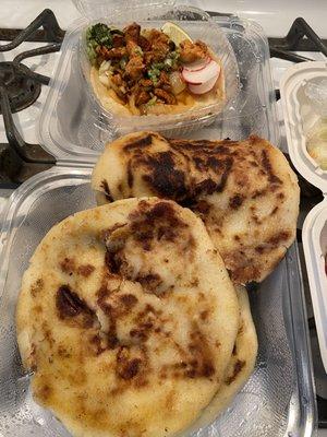 Bean and cheese pupusas