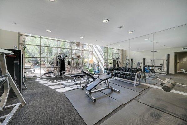 Lower level of the fitness center