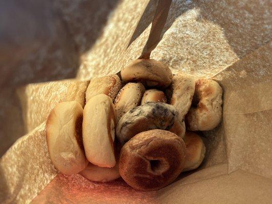 Dozen assorted bagels