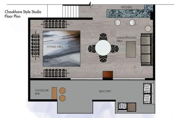 Our floor plan design ensured the circulation for our plan worked nicely and could fit the various zones needed in the space.