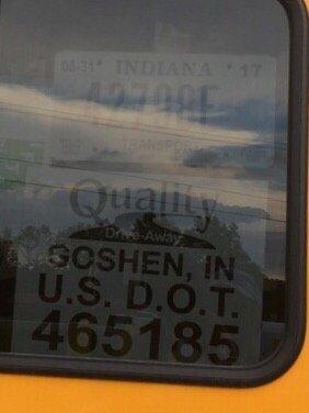 US DOT# 465185 Indiana License# 42798F