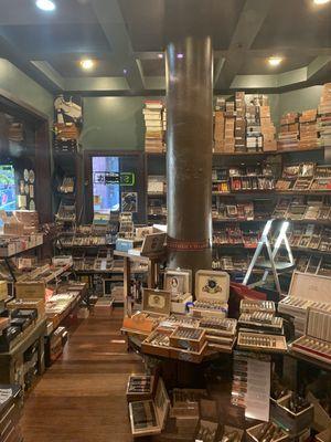 humidor with a whole bunch of cigars