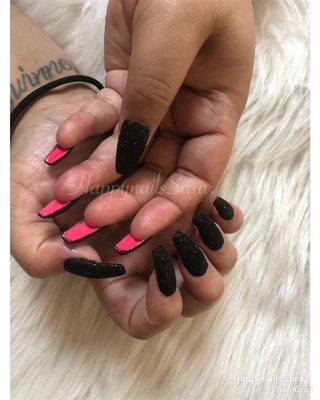 Underneath hot pink nail designs