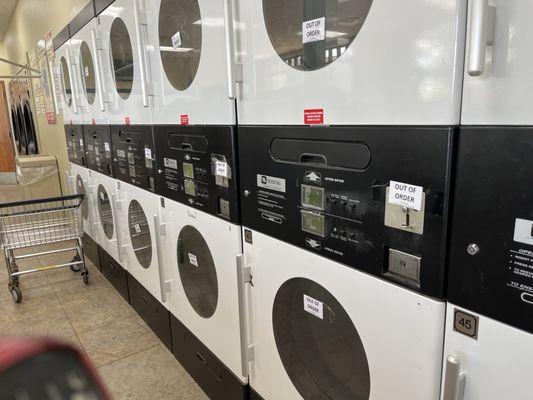 All of these dryers are out of order