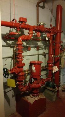 Fire booster pump and jockey pump install.