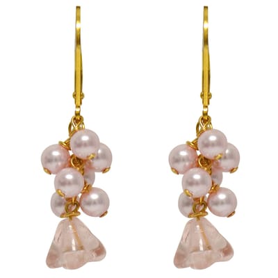 Hypoallergenic cascade dangle earrings with Swarovski elements on 14/20 Gold Filled leverbacks by Minigems.