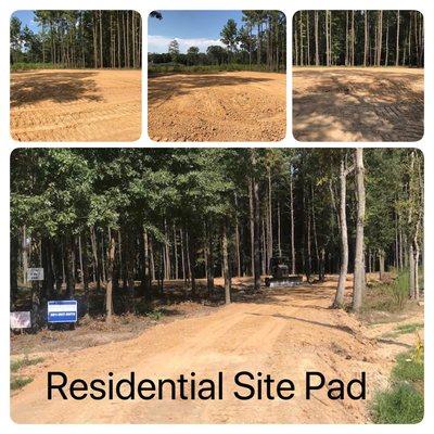 Residential site pad