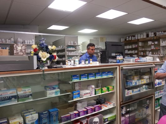 Joe the pharmacist busy at work