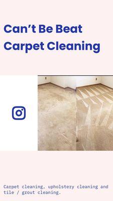 Carpet cleaning jobs before and after.