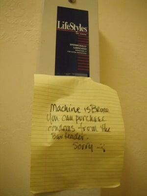 note in the women's bathroom :)  hehe