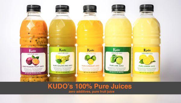 100% Pure Cold Pressed Juice. No Additives or Preservatives. Not from a concentrate. Passion Fruit, Sugarcane, Lemon, Kumquat, Lime Boba Tea